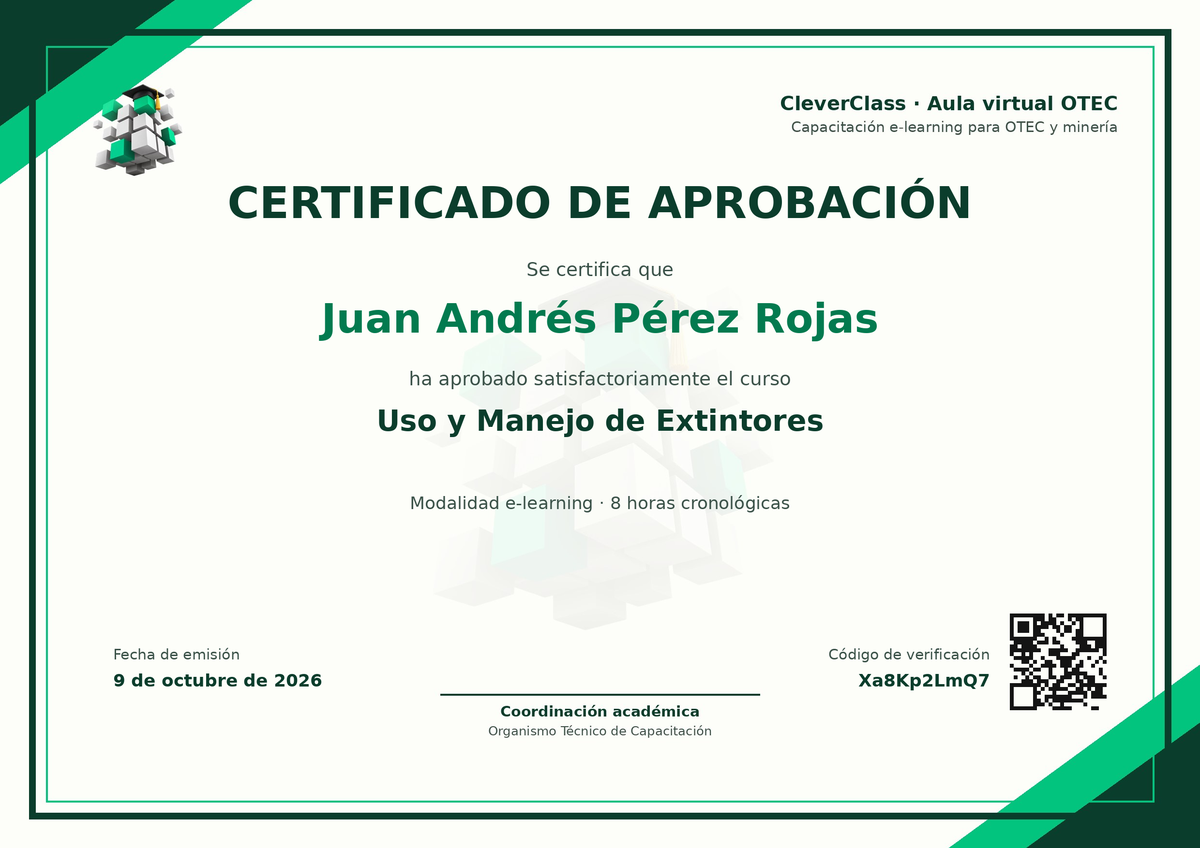 Ejemplo de certificado
